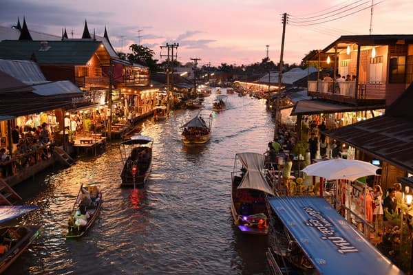 Bangkok - Mercato galleggiante Amphawa - Mezza giornata