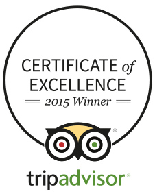 Certificato di Eccellenza 2015 di TripAdvisor