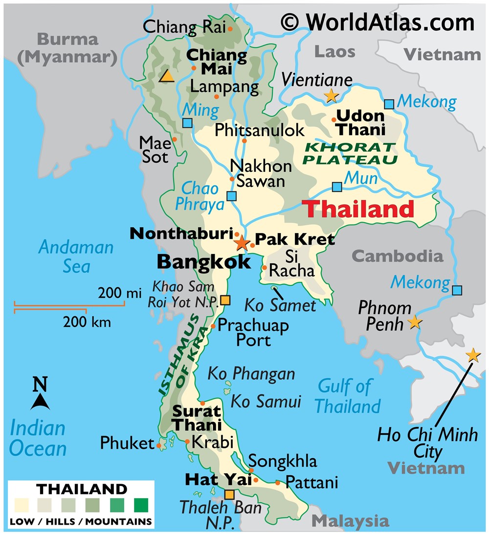 mappa thailandia